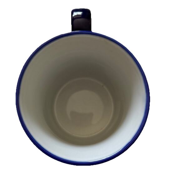 Williams Sonoma California Coffee Tea Mug Cup Cobalt Flow Blue White Floral - Picture 6 of 6